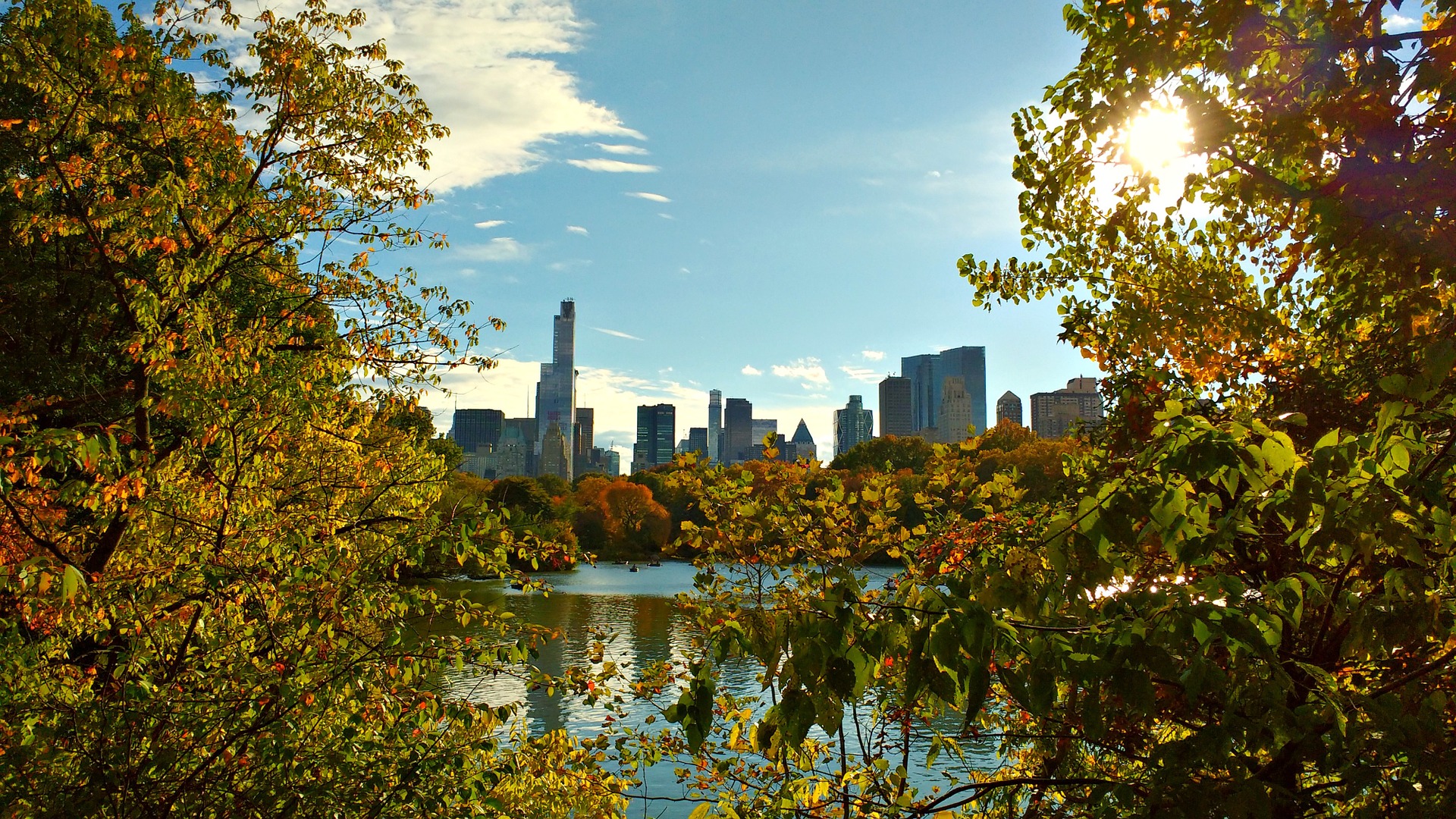 A blissful autumn day, will fall foliage in Central Park framing the skyline.